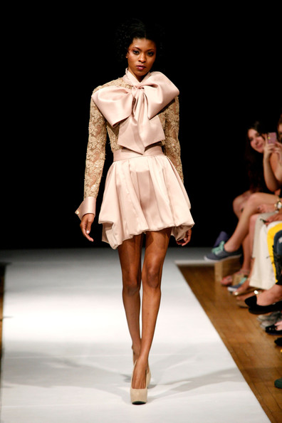 Infinity Jasele walking for Nicci Hou at New York Fashion Week