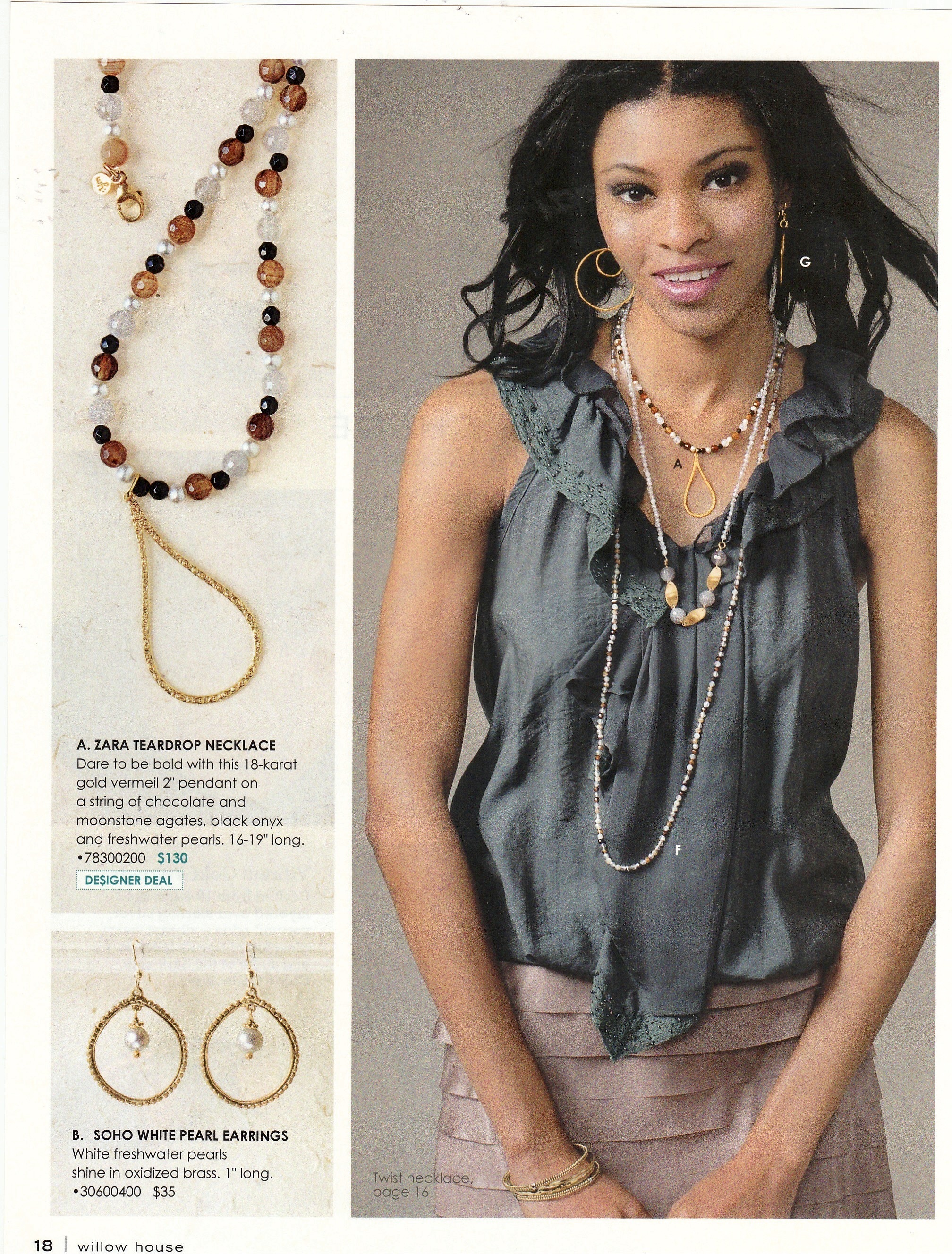 Infinity Jasele in a Willow House jewelry campaign